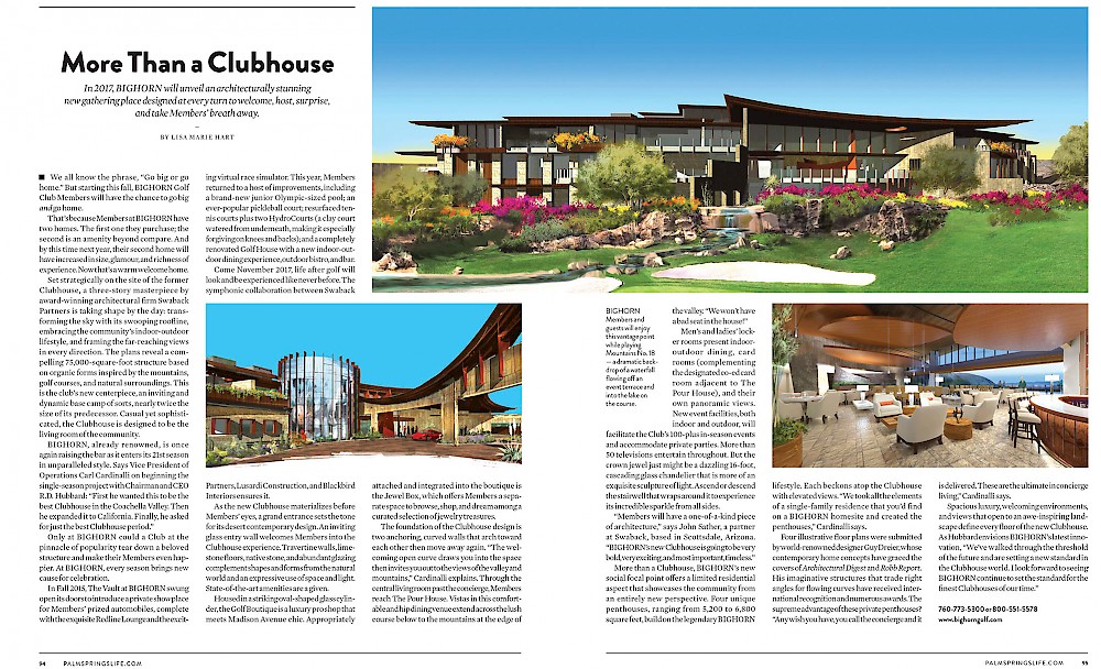 More Than a Clubhouse article in Palm Springs Life Magazine